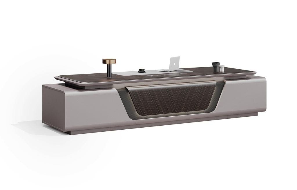 A luxurious office made of fine wood