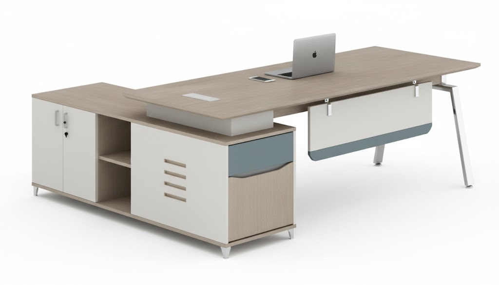 A distinctive and unique L-shaped office