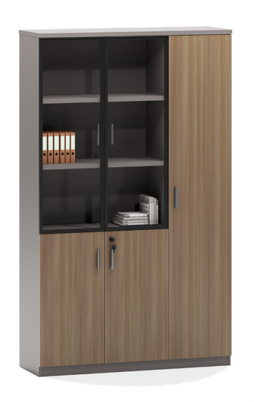 Three-door filing cabinet with adequate storage capacity