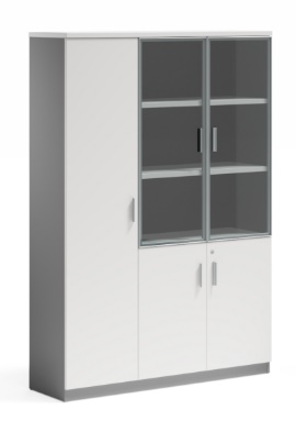 Three-door filing cabinet with adequate storage capacity