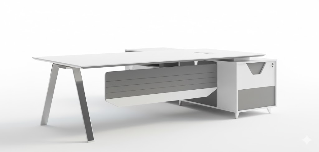 A distinctive and unique L-shaped office