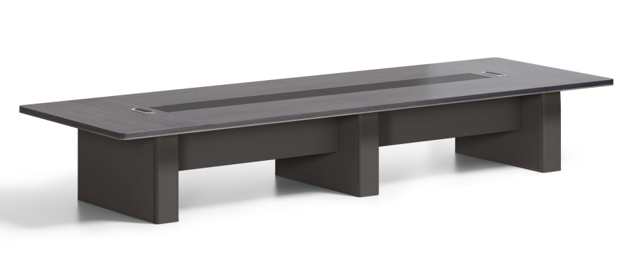 Dark wooden meeting table