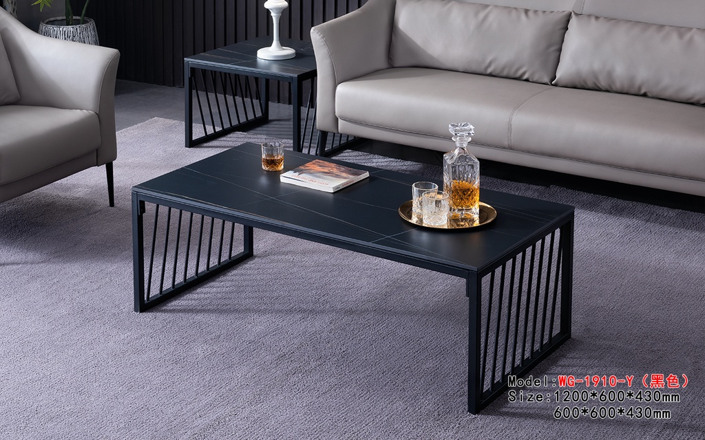 Marble tea table with beautiful metal base