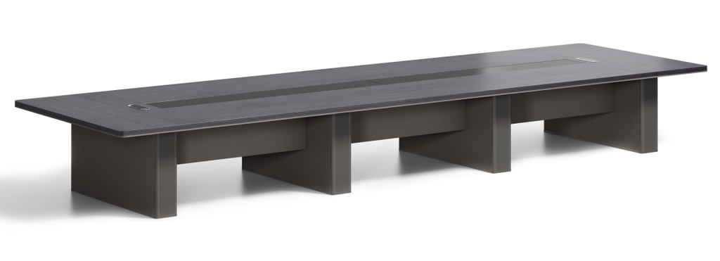 Dark wooden meeting table