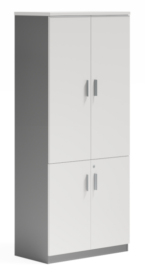 White office cabinet with four doors