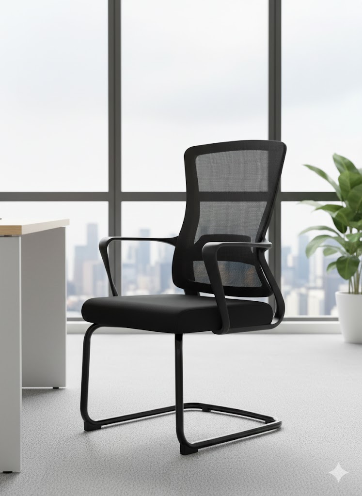Visitor chair, black