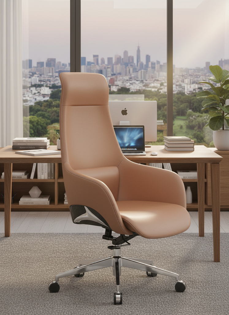 Luxurious orange wheelchair