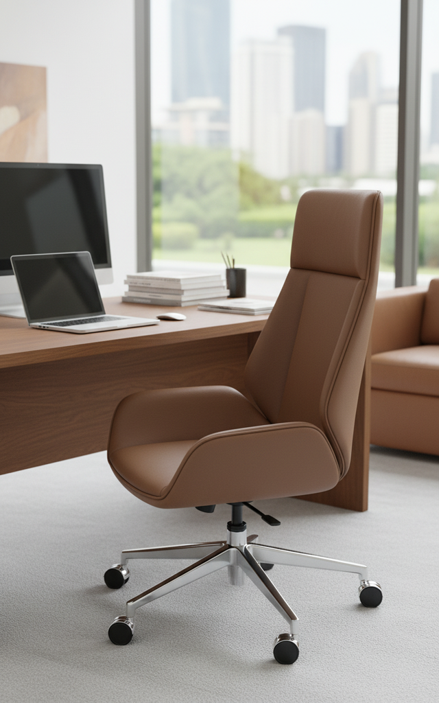 Luxurious leather office chair