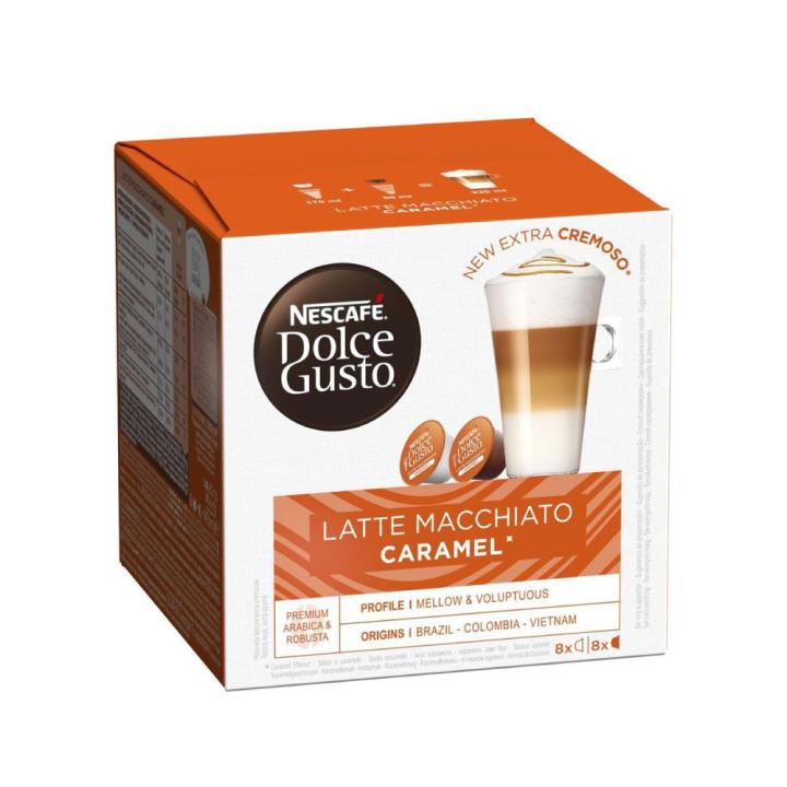 Nescafe Dolce Gusto Latte Macchiato Caramel Coffee Capsules - Imported
