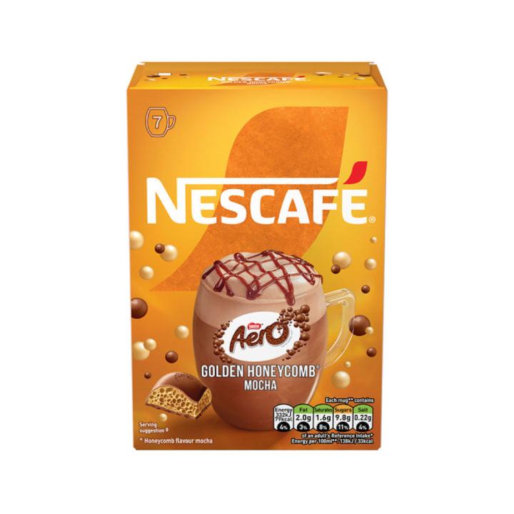 Nescafe Mocha Aero Chocolate Honeycomb Flavor - 7 Sachets - Imported