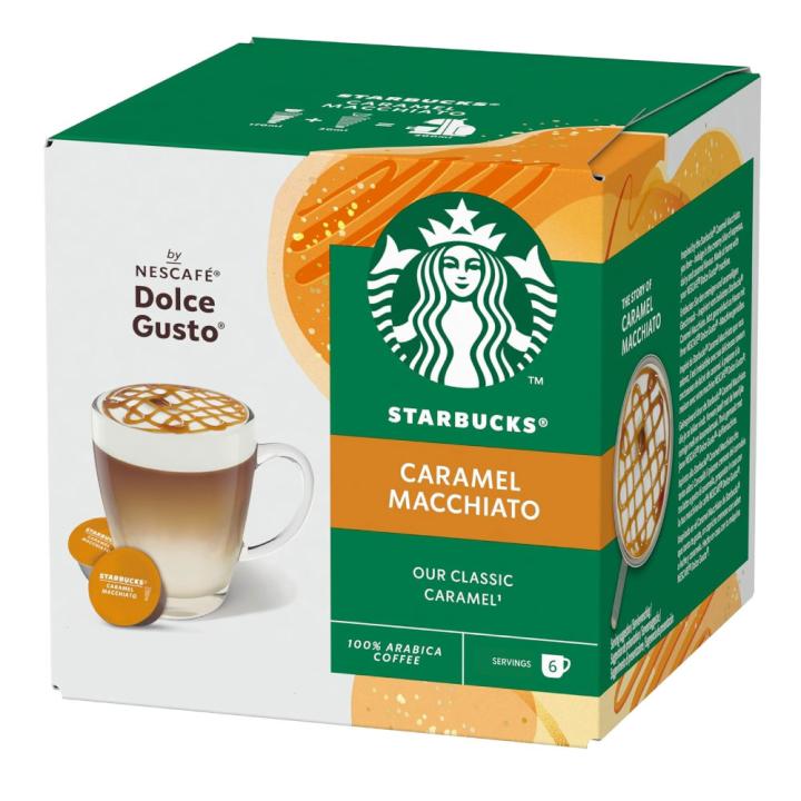 Starbucks Caramel Macchiato coffee capsules - compatible with Dolce Gusto machines - imported