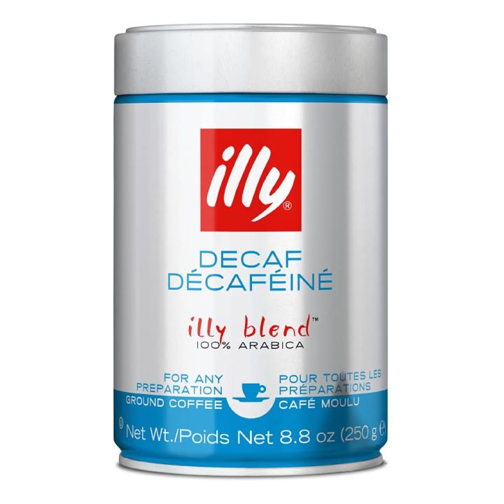 illy light balanced decaf - multi-purpose ground coffee 100% arabica 250 g - imported