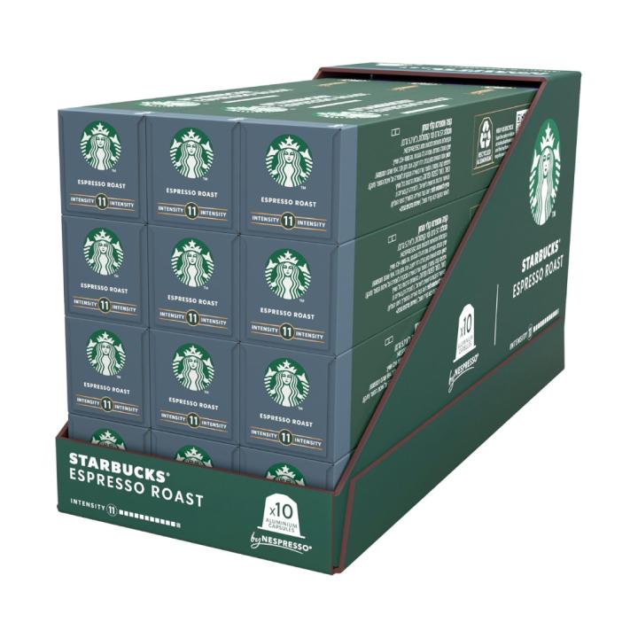 Starbucks Espresso Roast Coffee Capsules - Compatible with Nespresso Machines - 10 Capsules - Imported