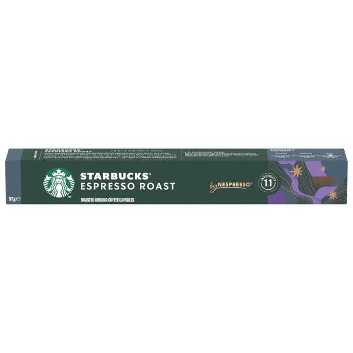 Starbucks Espresso Roast Coffee Capsules - Compatible with Nespresso Machines - 10 Capsules - Imported