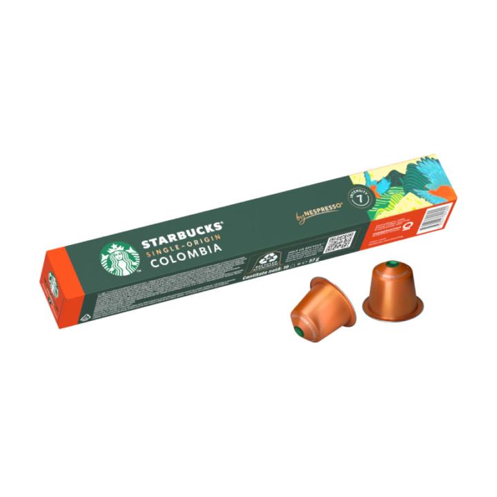 Starbucks Colombia Coffee Capsules - Compatible with Nespresso Machines - 10 Capsules - Imported