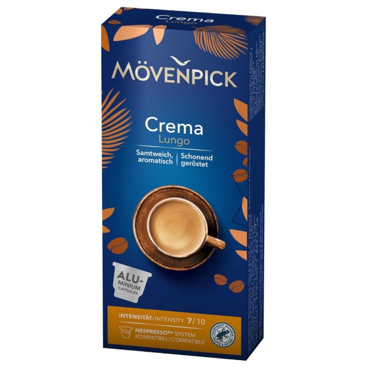 كبسولات قهوة موفنبيك لونجو كريما - متوافقة مع مكائن نسبريسو
