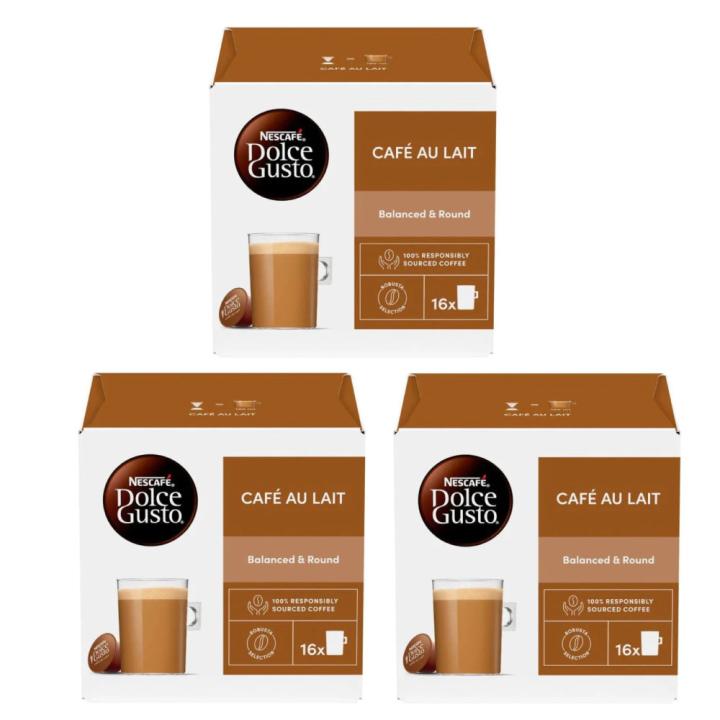 كبسولات قهوة نسكافيه دولتشي قوستو كافيه اوليه - 3 عبوات - مستورد