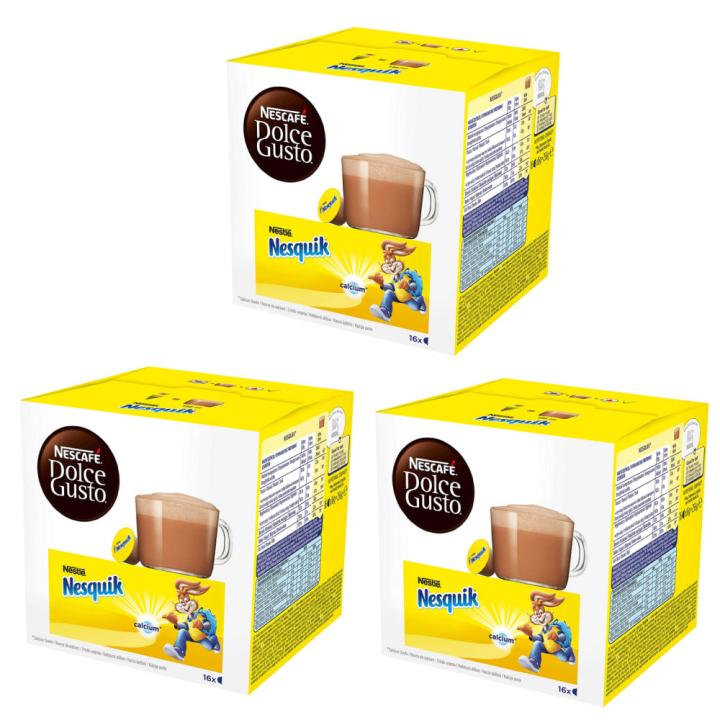 Carton of Nescafe Dolce Gusto Nesquik coffee capsules - 3 boxes - imported