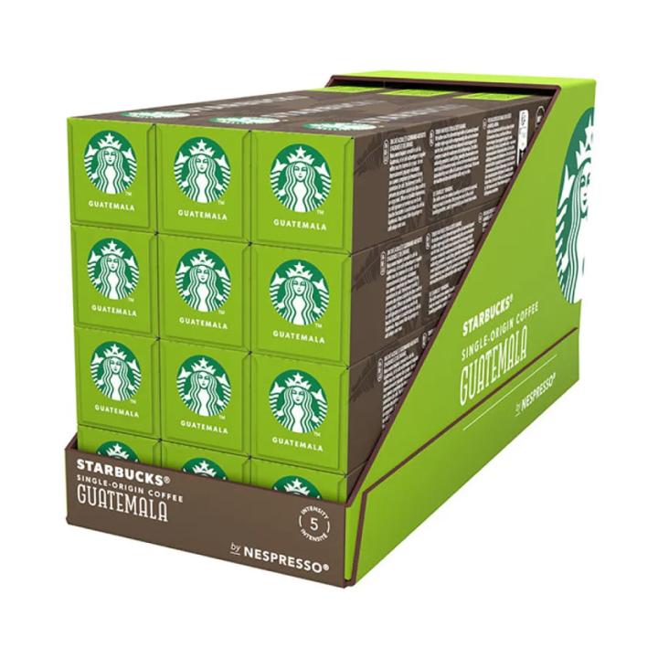 Starbucks Guatemala coffee capsules carton - compatible with Nespresso machines - 10 capsules - 12 packs - imported