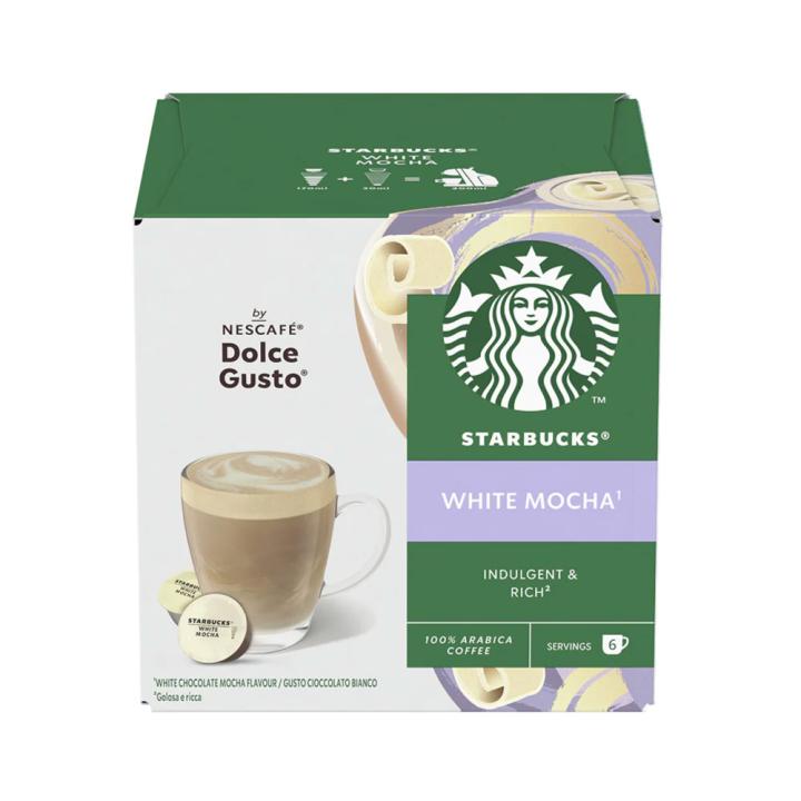 Starbucks White Mocha coffee capsules - compatible with Dolce Gusto machines - imported