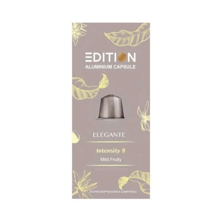 Elegant Edition coffee capsules compatible with Nespresso machines, 10 capsules