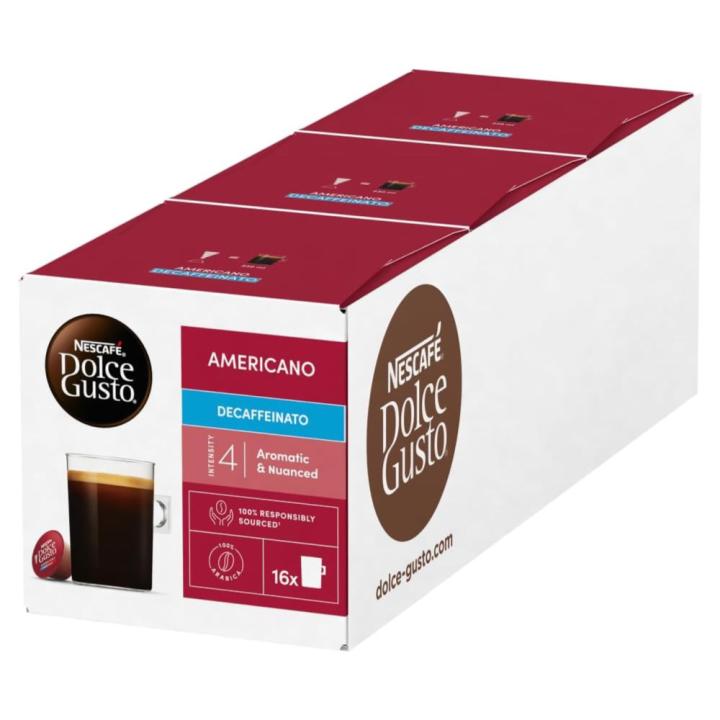 Nescafe Dolce Gusto Americano Decaf Coffee Capsules - Set of 3 Boxes - Imported
