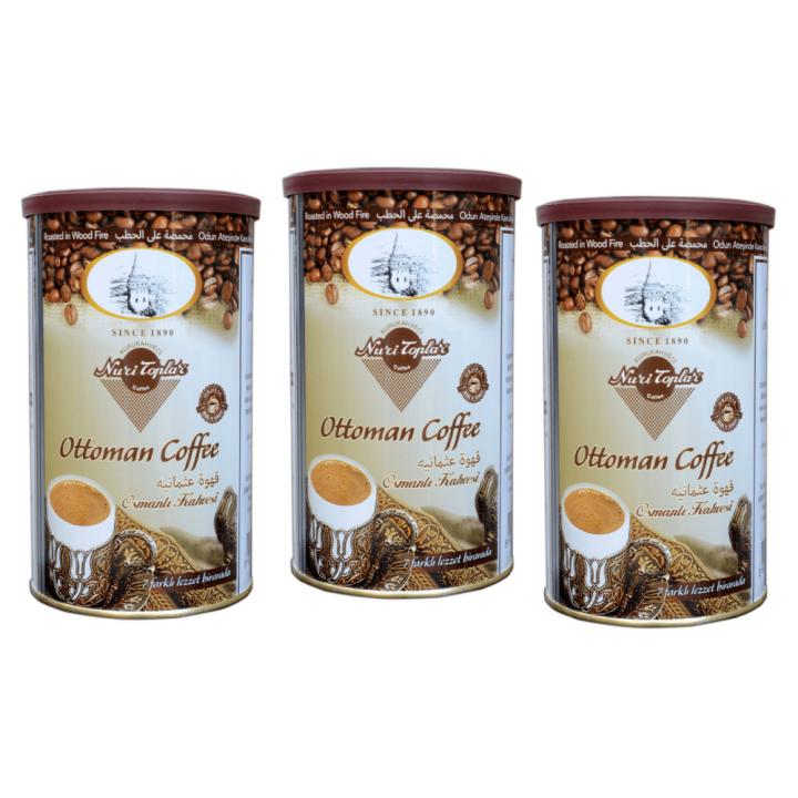 Nuri Toplar Coffee - Wood-Roasted Ottoman Coffee 250g - Set of 3 Cans