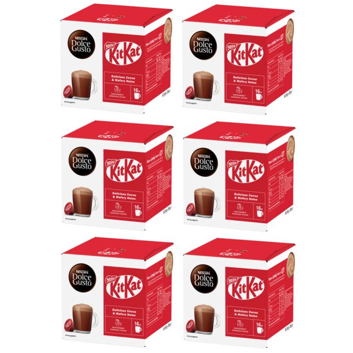 Nescafe Dolce Gusto Nestle Kit Kat coffee capsules - 16 capsules - 6 packs - imported
