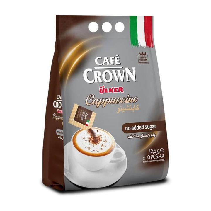 Café Crown Ulker Cappuccino No Added Sugar 12.5 grams - 20 sachets