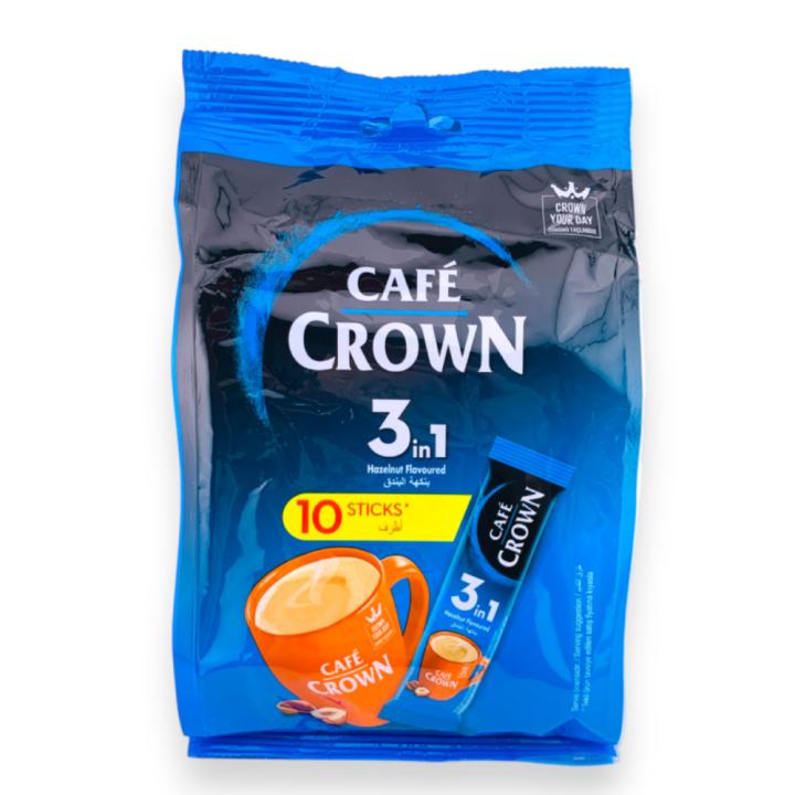 Crown Ulker Cafe 3 in 1 coffee with hazelnut flavor 18 grams - 10 sachets