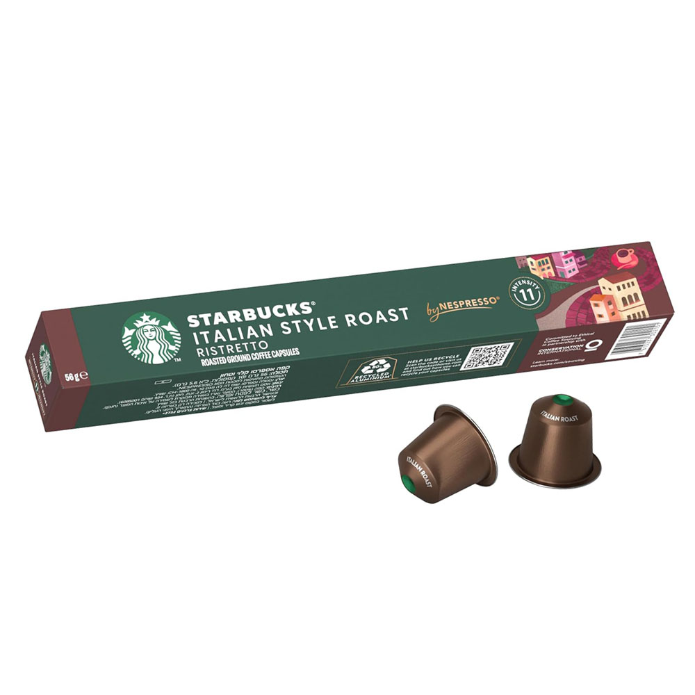 كبسولات ستاربكس نسبريسو - يطاليان ستايل | اسبريسو بحمصة داكنة - 10 كبسولات