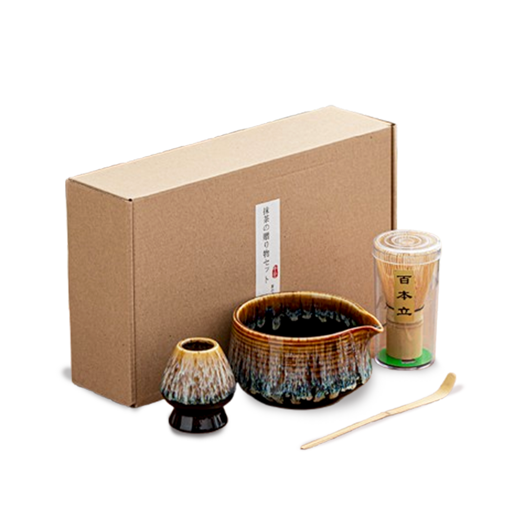 Matcha Making Tools Set Colorful Ceramic Upgraded bowl for finer pouring