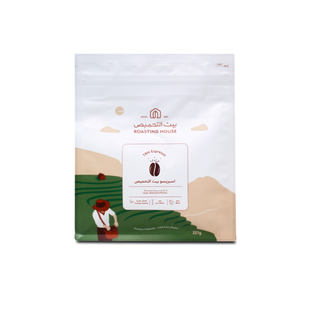Roasting House Espresso TRH blend with a rich, creamy texture with a hint of cocoa
