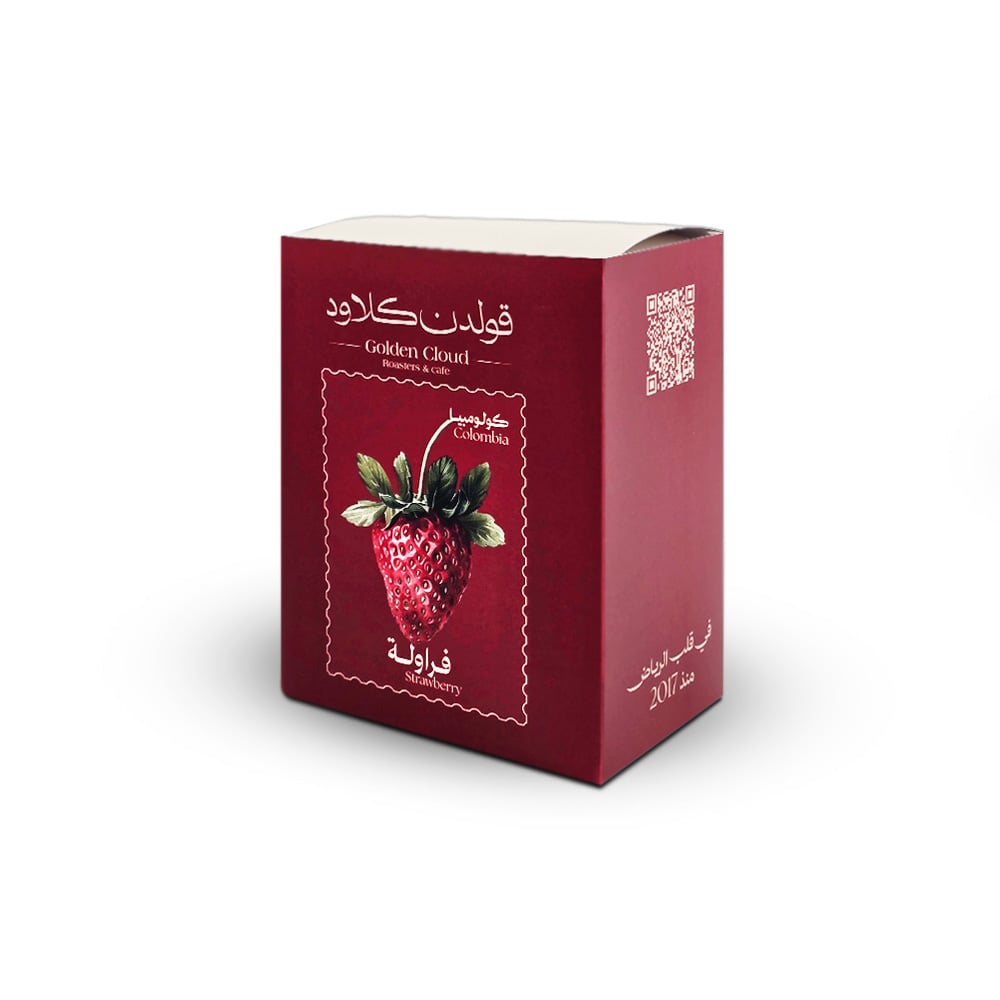 محصول علكة الفراولة الفاخر من الغيمة الذهبية كولومبي عسلي
