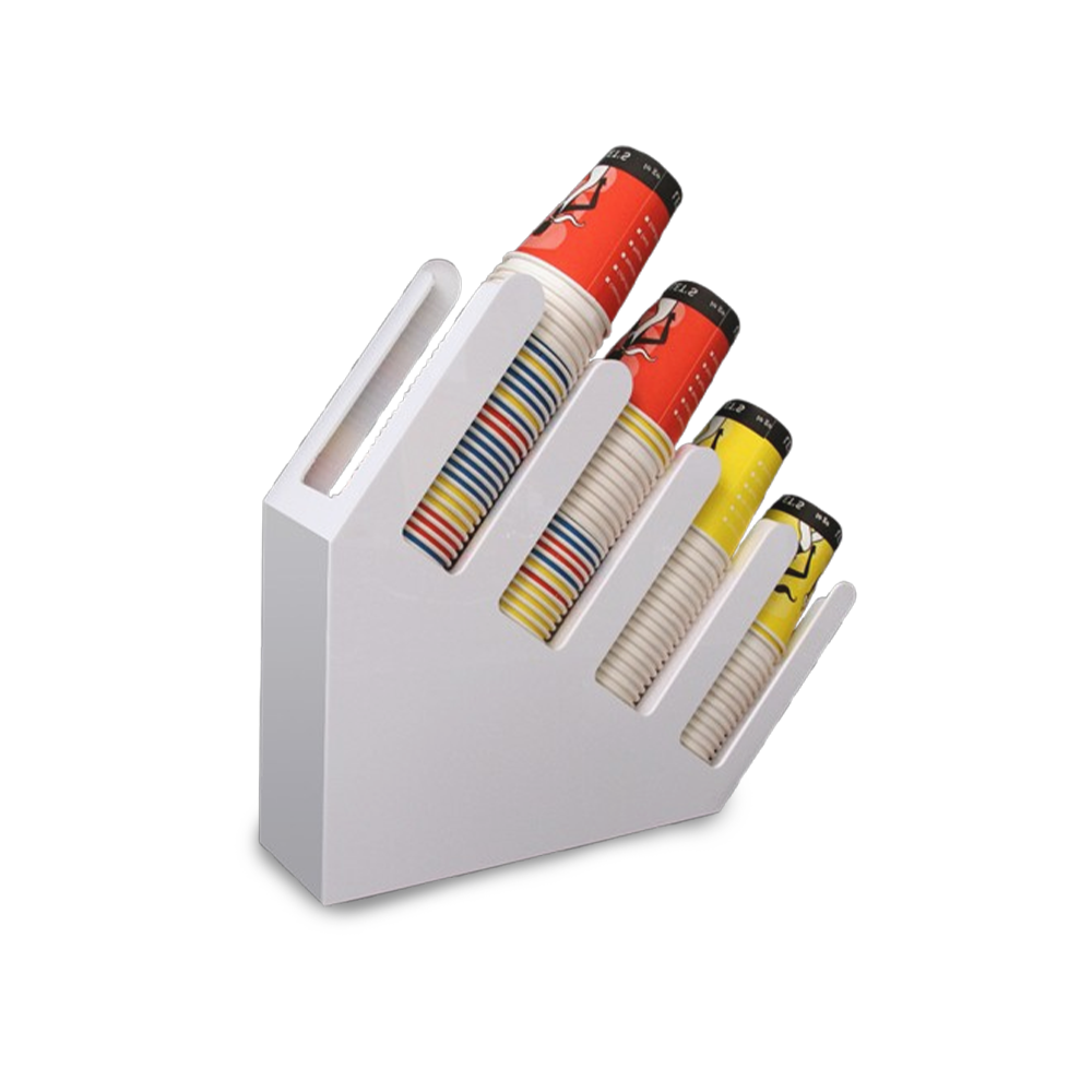 High quality compact acrylic cup holder | White