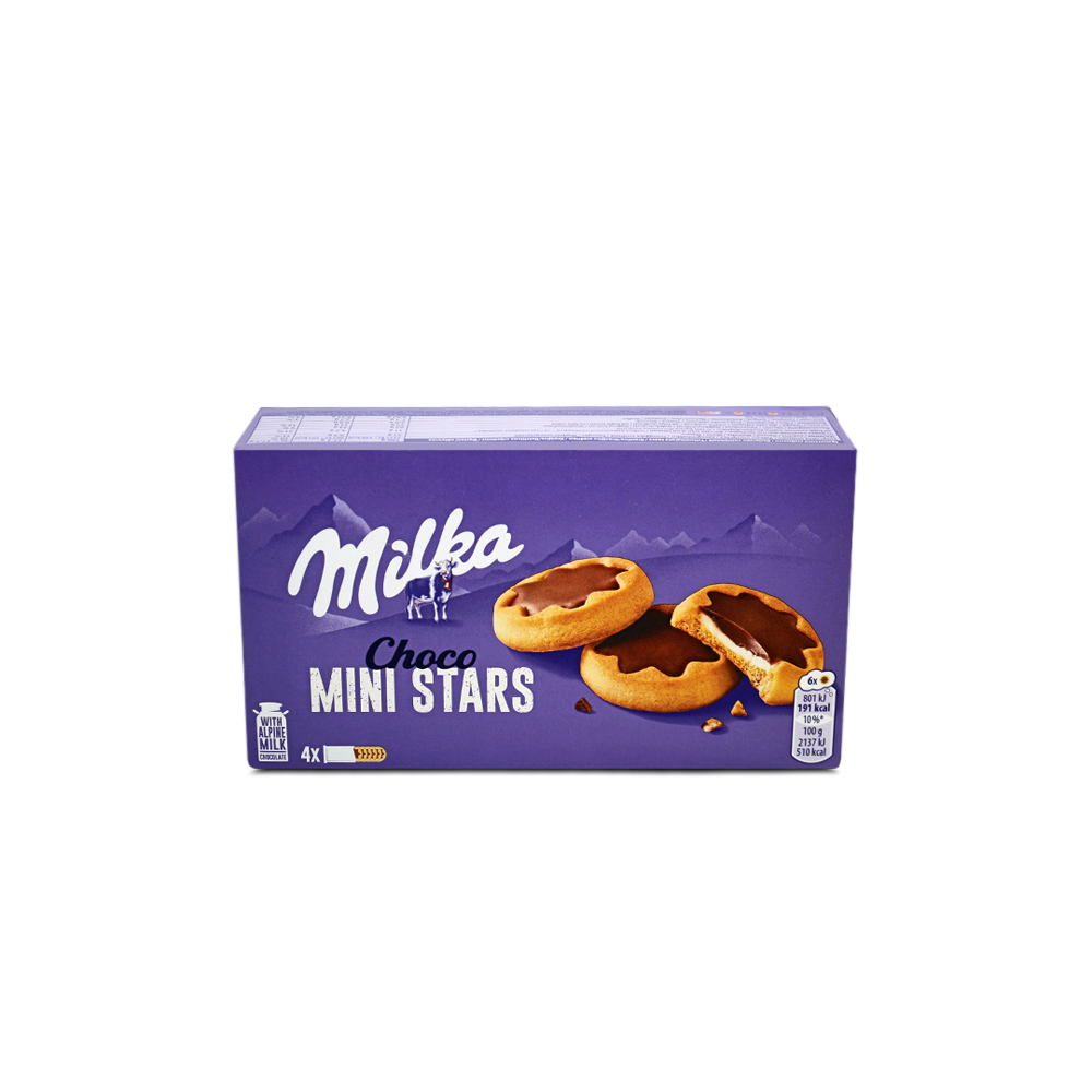 Milka Choco Mini Stars | Mini biscuits with milk cream and luxury chocolate
