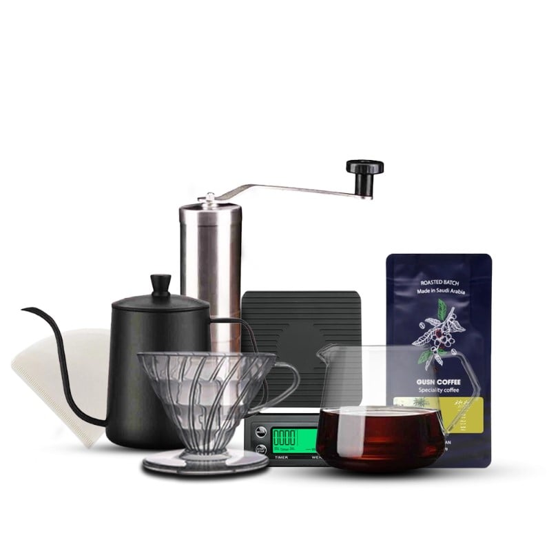 مجموعة أدوات تحضير V60 مقاس 01 الصغير تكفي لشخصين