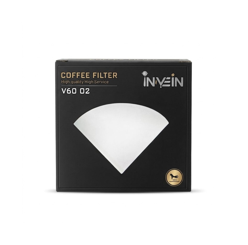 فلاتر INVIEN فلاتر ترشيح قهوة مختصة V60 | 01 عدد 100 حبة