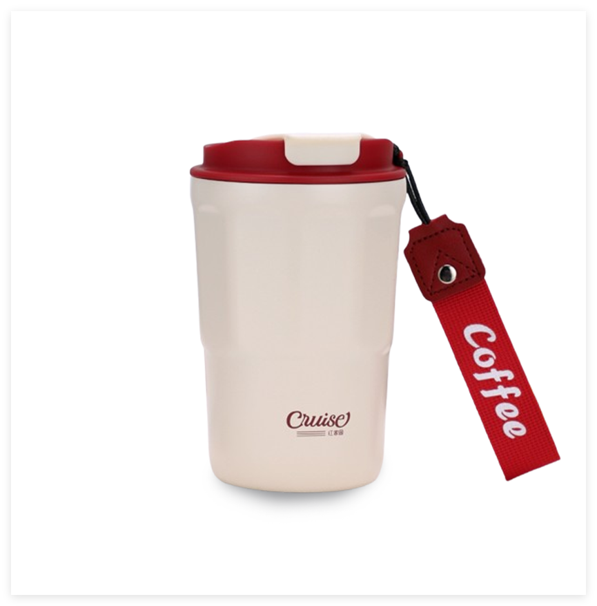 Okadi insulated coffee cup 350 ml | Double insulated coffee mug with leak-proof design