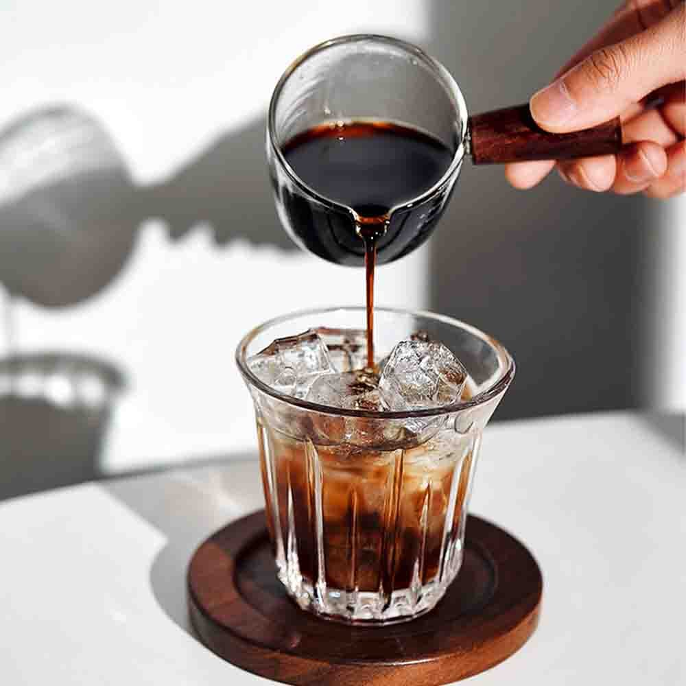 كوب قهوة زجاجي مقاسات والوان متعددة