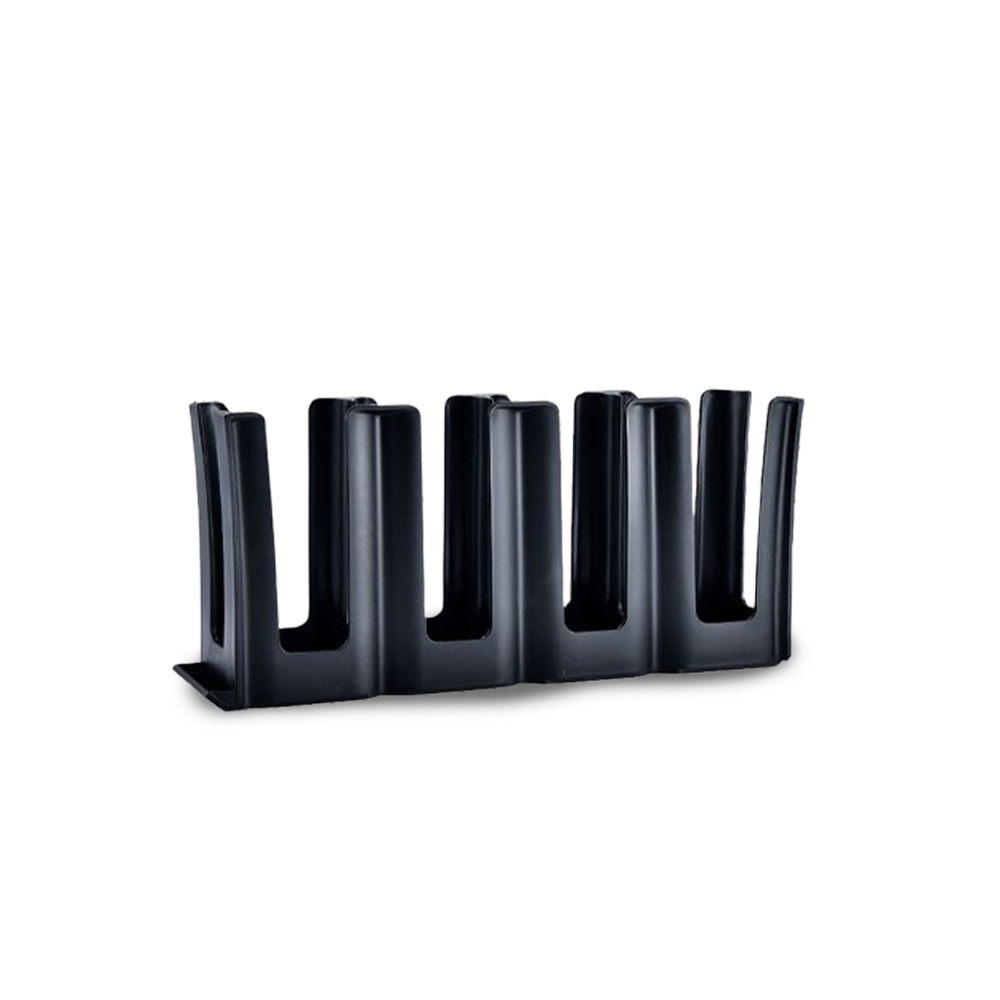 Small longitudinal coffee cup holder with four rows