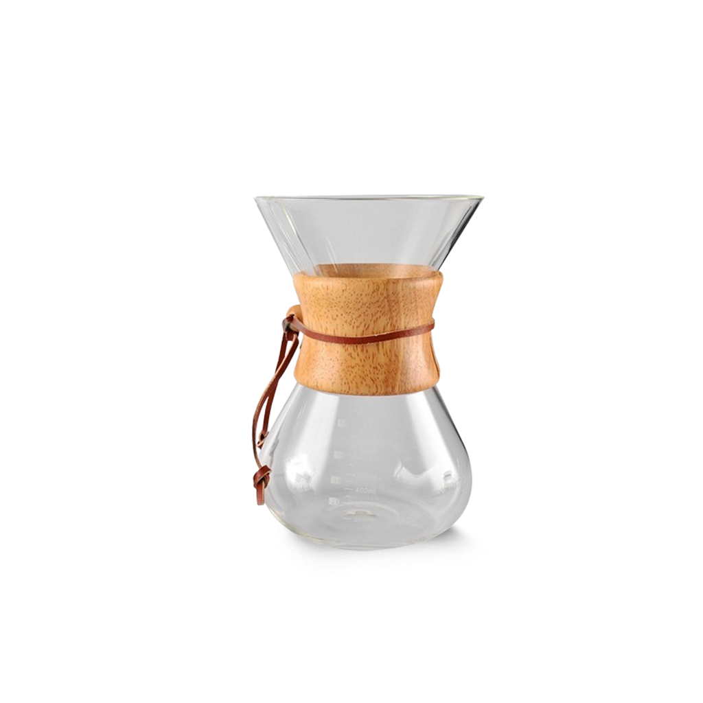 Chemex 4 Cup Tool and Bowl | 600ml glass jar with wooden ring