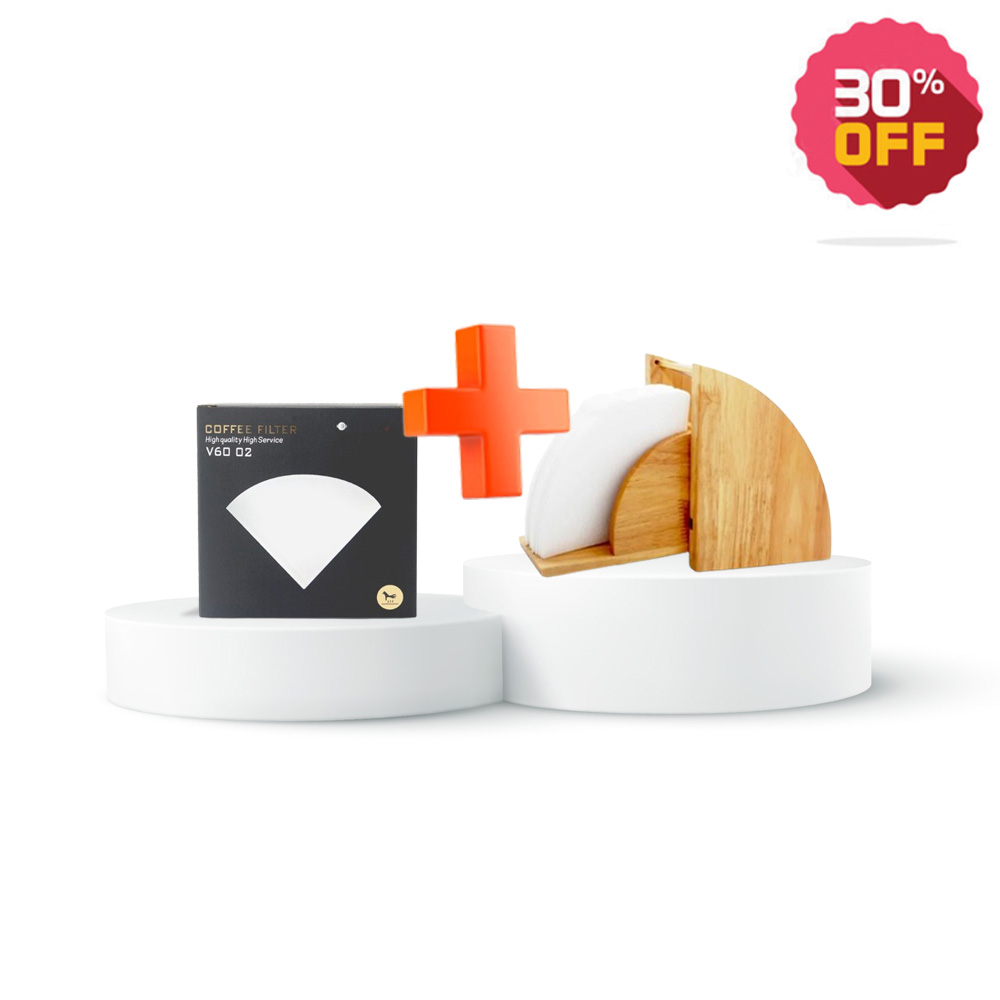 V60 filters size 02 + coffee filter storage drawer