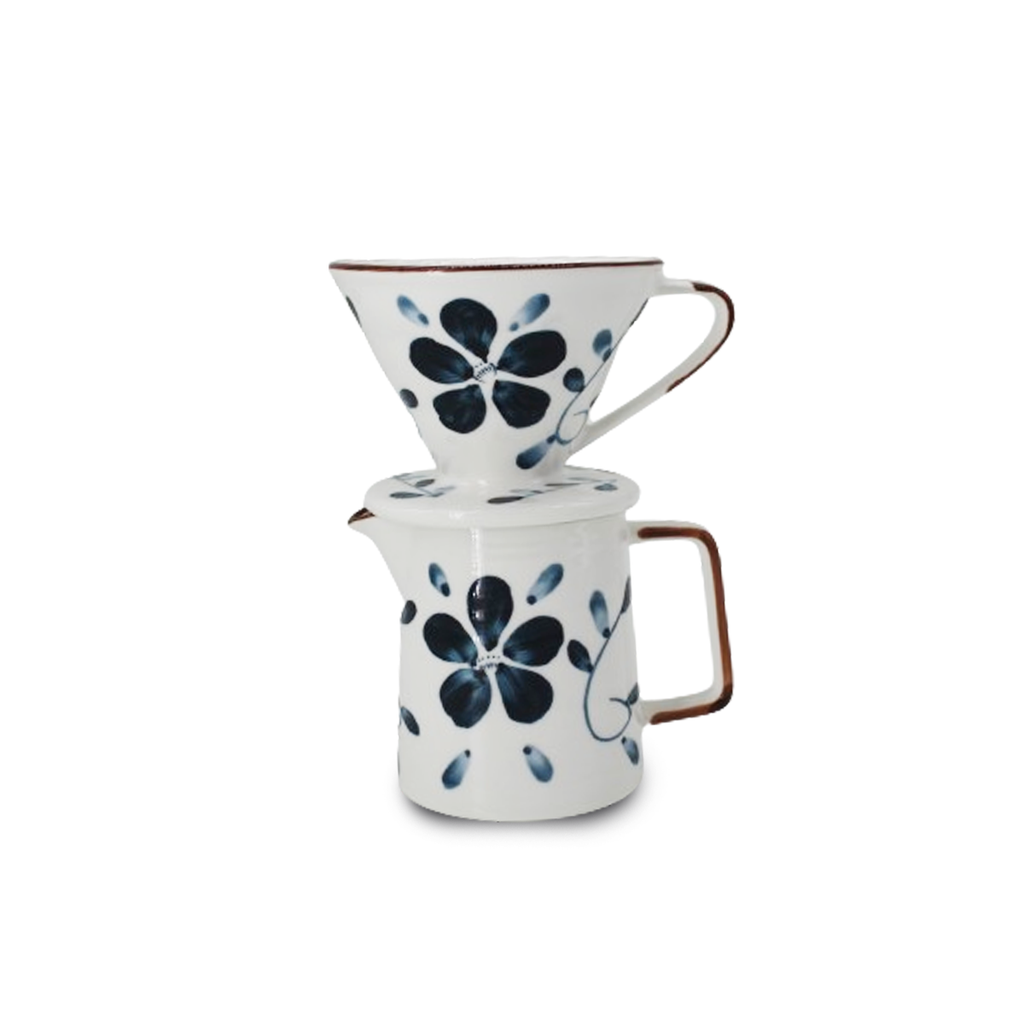 High-quality ceramic drip set suitable for making one to two cups of coffee