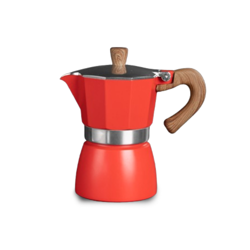 Moka pot jug, 6 cups, red