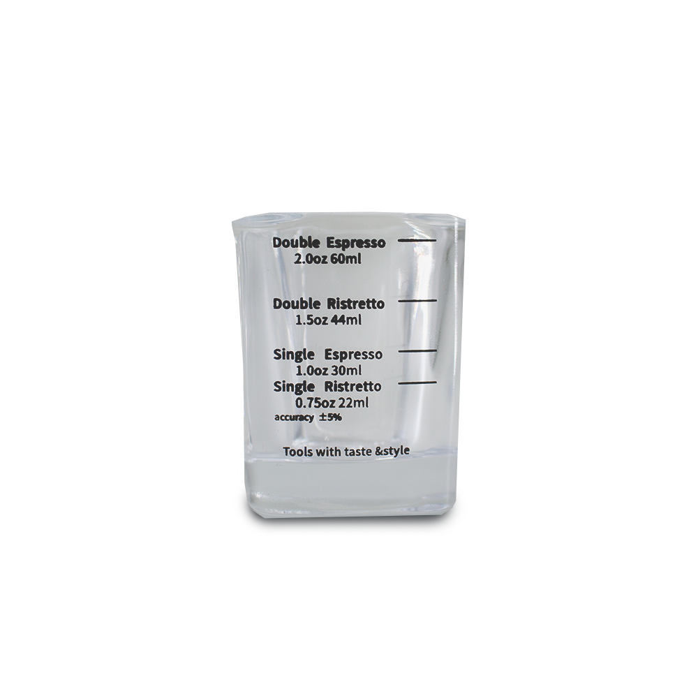 Double shot espresso measuring cup