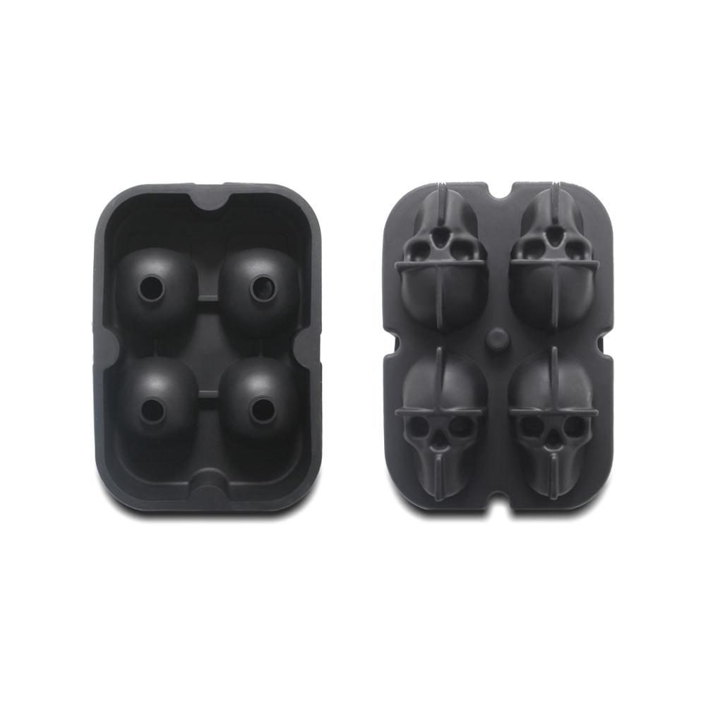 Skull Snowman Mold | Two-part silicone ice mold