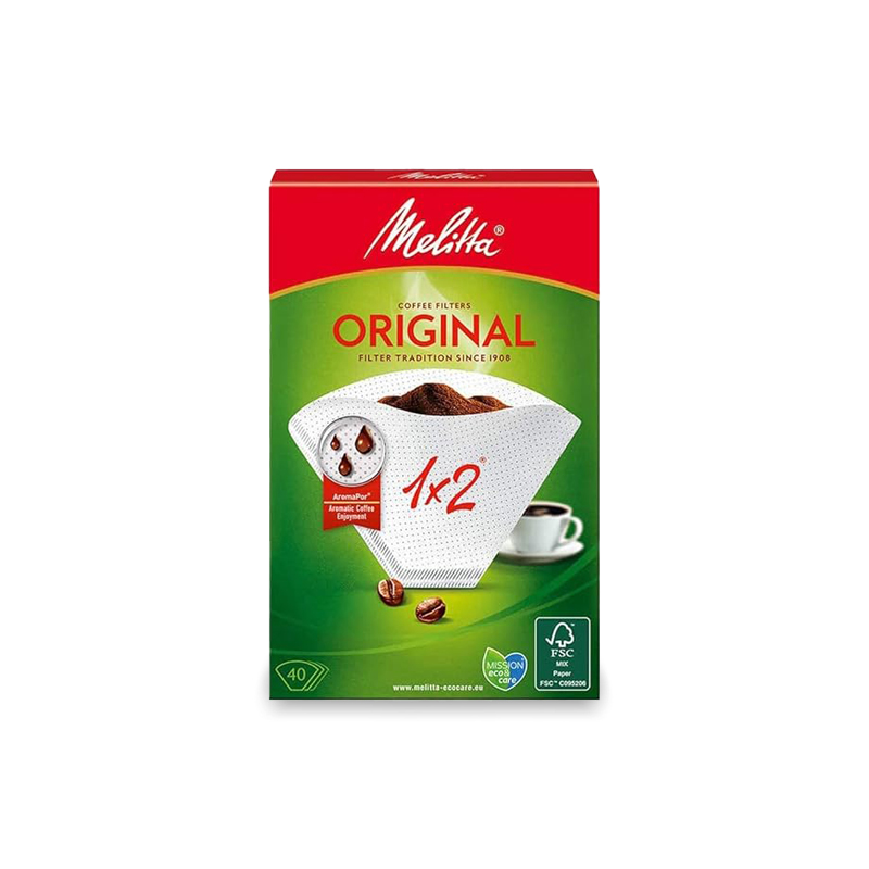 فلاتر ترشيح ماكينة القهوة | فلاتر ميليتا 2*1 | فلاتر قهوة امريكية - 40 فلتر