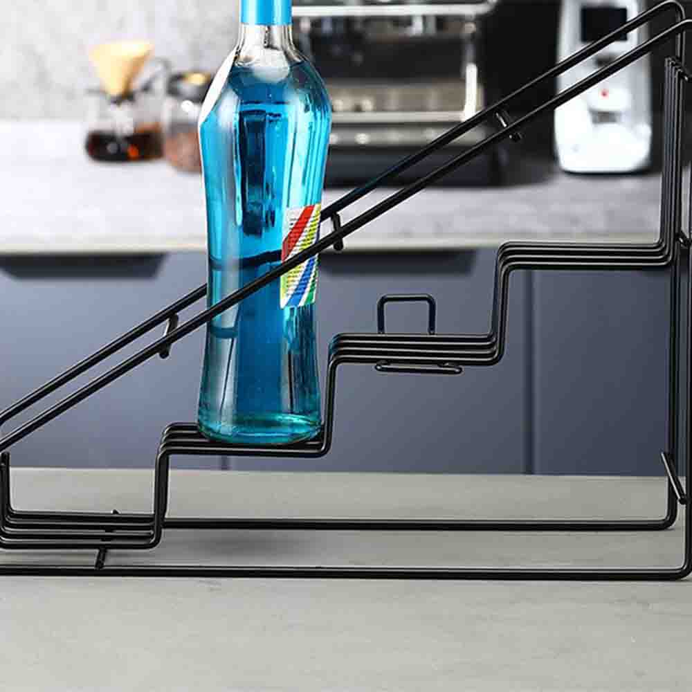 Black steel syrup bottle holder suitable for coffee corners
