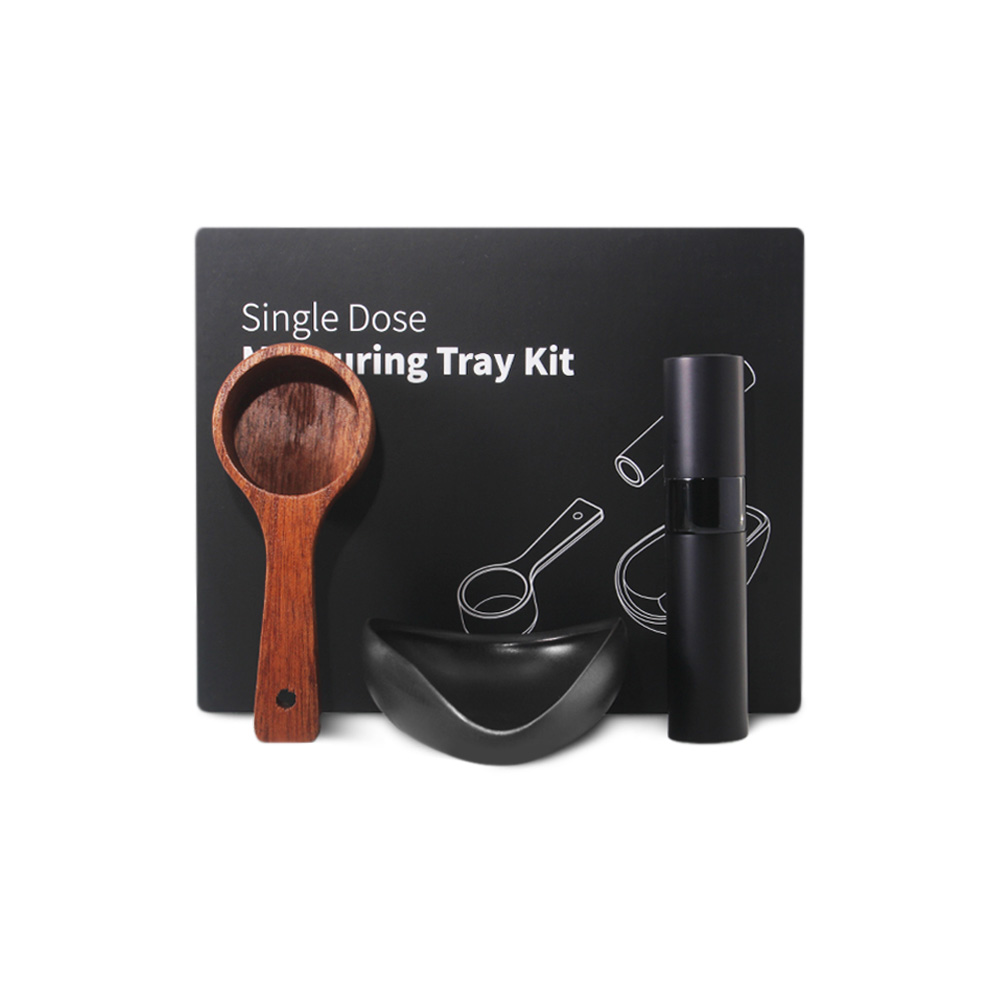 Three-piece coffee weighing tool set - black